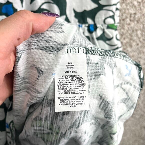 Boden Dress Women’s 6 Easy Notch Neck Jersey Green & White Patterned Mini - Picture 6 of 7